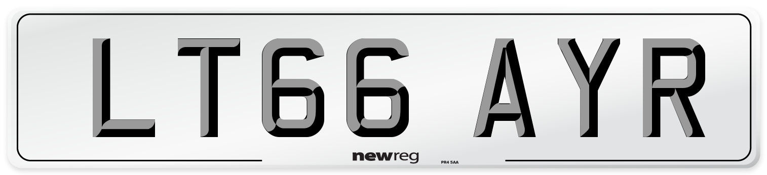LT66 AYR Number Plate from New Reg